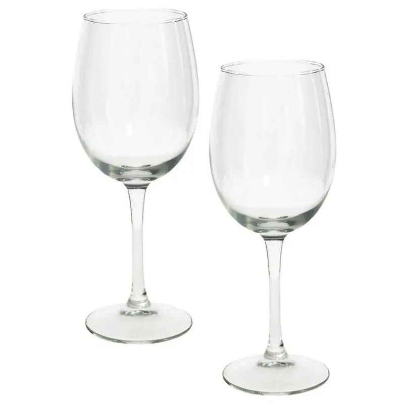 Gerimport Wijnglazen - 6x stuks - glas - 470 ml - voor rood en wit - Wijnglazen Rechtstreeks Van De Fabrikant