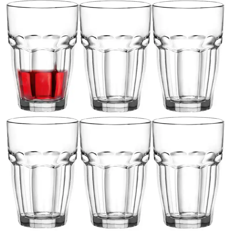 Bormioli Rocco Drinkglazen - tumbler - 6x stuks - glas - 360 ml - Drinkglazen Handgemaakt