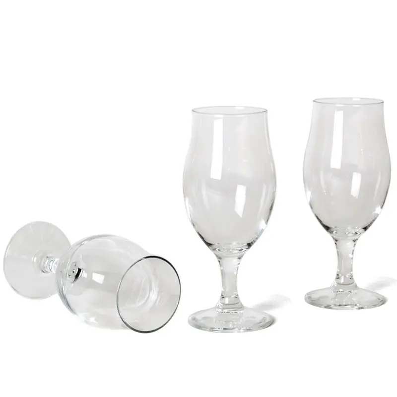 Bormioli Bierglazen - 3x - speciaalbier glazen - op voet - 520 ml - Bierglazen Populair
