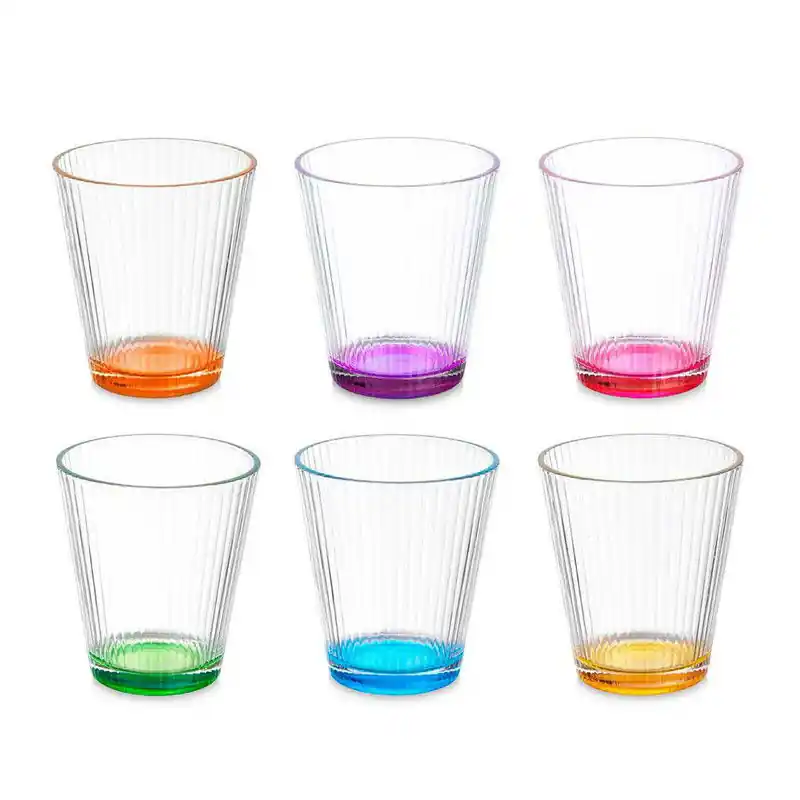 Gereduceerde Prijs Vivalto Waterglazen/drinkglazen - 12x - mix - 375 ml - 10 cm - Drinkglazen