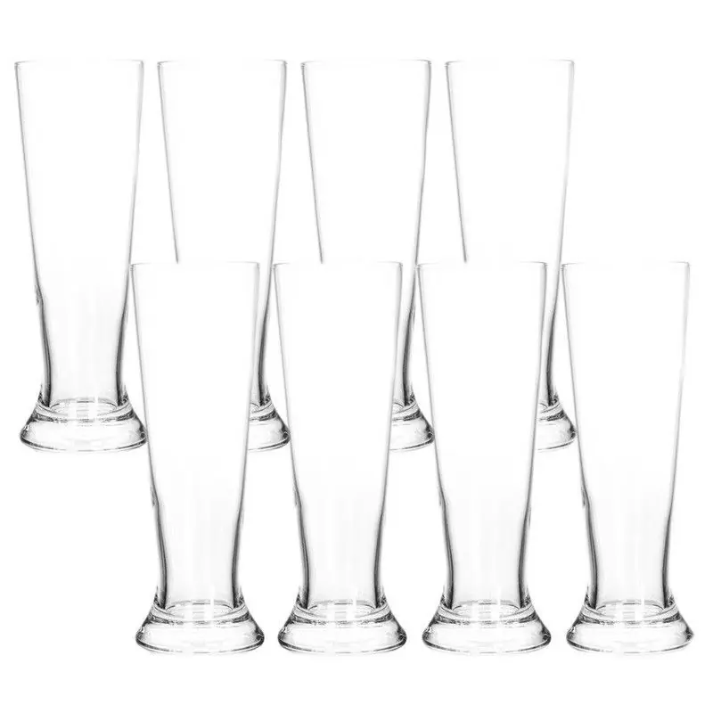Direct Beschikbaar Bierglazen - 8x st - 370 ml - 7 x 20 cm - glas - pilsenerglazen - Bierglazen