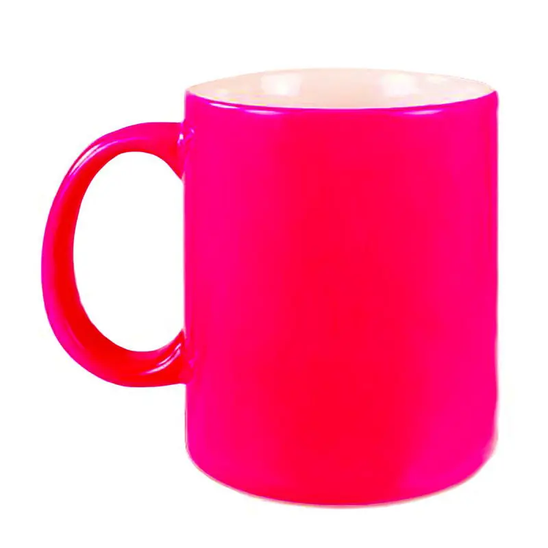 Koffiemok - neon roze - keramiek - 330 ml - sublimatie mok - Bekers Premium