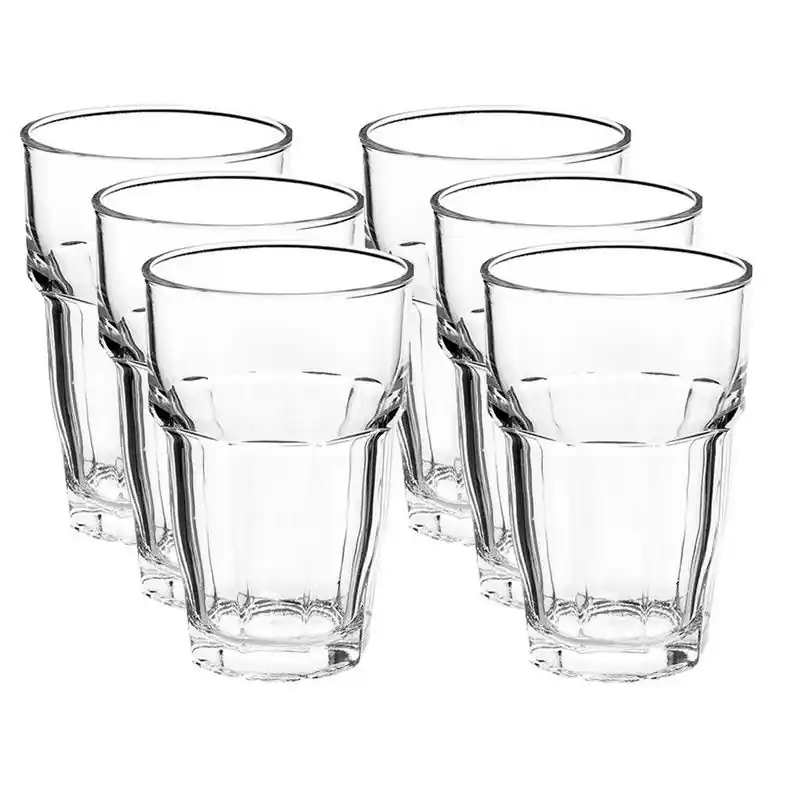 Bormioli Rocco Longdrinkglazen Rock Bar - 6x stuks - transparant - Longdrinkglazen Bestseller