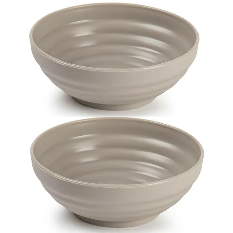 Dagaanbieding Plasticforte Kommetjes / schaaltjes - 8x - kunststof - D13 cm - taupe - Kommetjes
