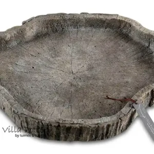 Populair Villa Pottery Schaal houtlook Bhutan - 47x36x6