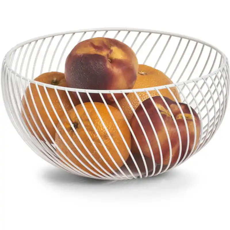 Superprijs Zeller ronde fruitschaal - metaal - Dia 26 cm - Fruitschalen - Fruitschalen