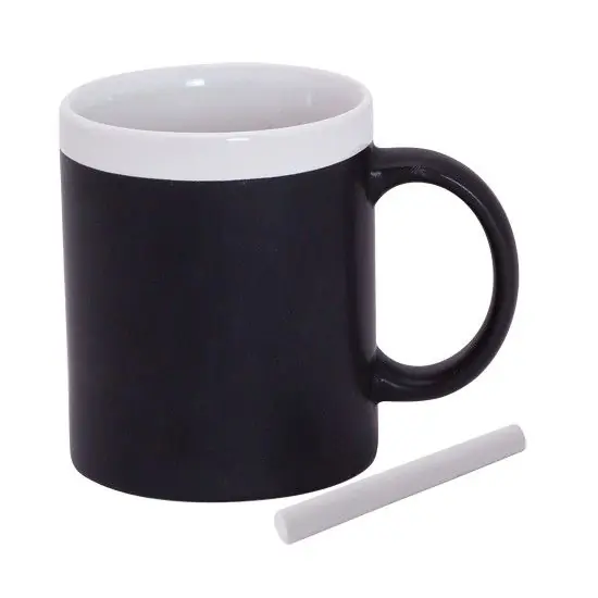 Krijtbord koffie mok - wit - beschrijfbare beker - Koffiemok - Bekers Nu Kopen