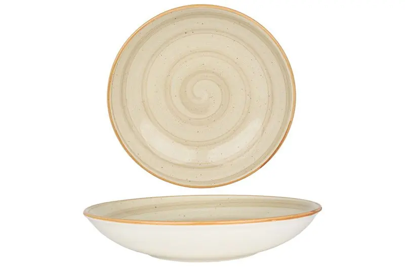 Bonna Diepbord - Aura Terrain - Porselein - 25 cm (1300cc) - set van 6 Gratis Retour