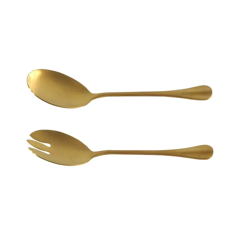 Nieuw Sla bestek/couvert - goud - 21,5 cm - 2-delig - RVS - slabestek - Slabestek