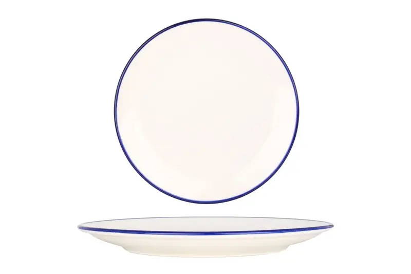 Rinart Dessertbord - Blue Edge - Porselein - 21 cm - set van 6 Meest Verkocht