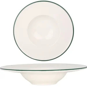 Budget Rinart Pastabord - Green Edge - Porselein - 28 cm (400cc) - set van 2
