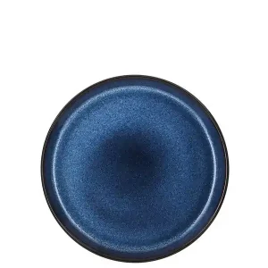 Bestel Nu Bitz® Gastro - 6 stuks Aardewerk Ontbijtborden 21 cm Blauw/Zwart 821258