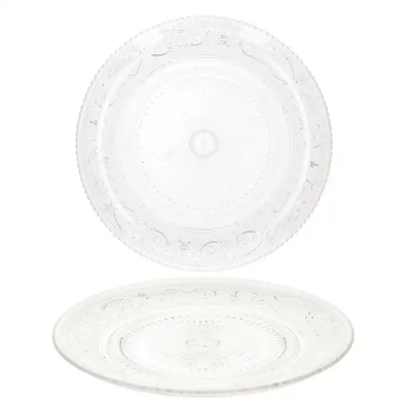Bulkbestelling Plasticforte onbreekbare taart/gebakbordjes - 8x - kunststof - 15 cm - Gebaksborden