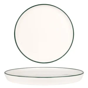 Hete Deal Rinart Dessertbord - Green Edge - Porselein - 20 cm - set van 6