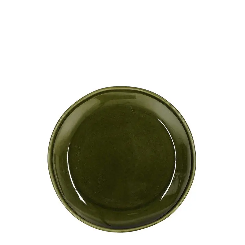 Mica Decorations Rhea Ontbijtbord - Ø20 cm - Keramiek - Groen Luxe