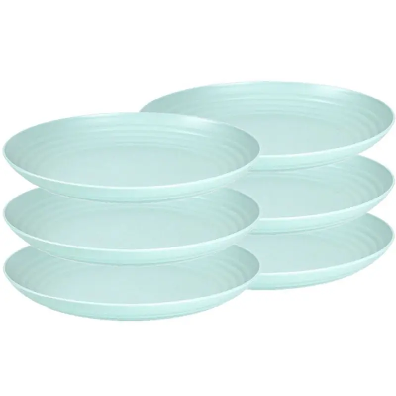 Plasticforte Camping bord - rond - 6x - D25 cm - mintgroen - kunststof - Dinerborden Actieprijs