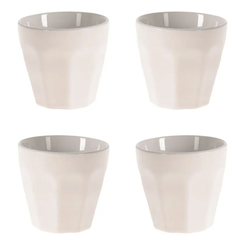 Professioneel Excellent Houseware espresso kopje - 4x - wit - porselein - 90 ml - Bekers