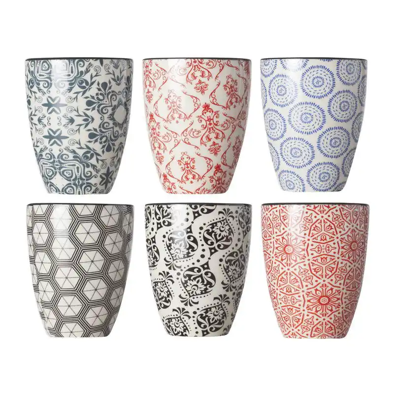 Gereduceerde Prijs Cosy & Trendy Delirio Koffie/thee kopjes - 6x stuks - 20 cl - Bekers