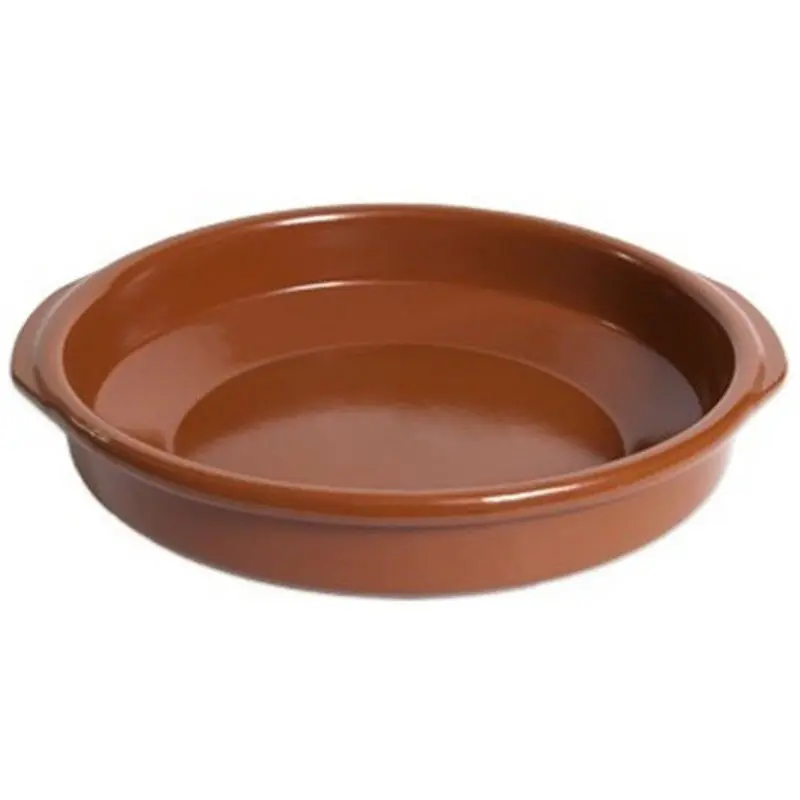 Tapas serveer/ovenschaaltje - Spaans terracotta - D24 x H5 cm - Snack en tapasschalen Direct Verzonden