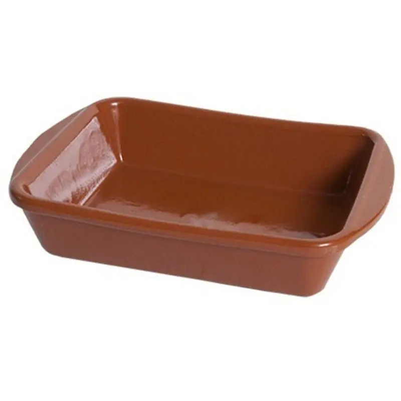 Tapas serveer/ovenschaal - Spaans terracotta - 20 x 14 x 4 cm - Snack en tapasschalen Goedkoop