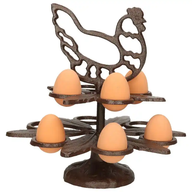 Alleen Vandaag Esschert Design landelijk eierrek - gietijzer - plaats voor 10 eieren - Decoratieve Schaal (binnen)