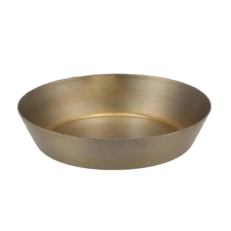 Flitsaanbieding DK Design schaaltje amberblokjes/geurblokjes - goud - metaal - 10x2 cm - Decoratieve Schaal (binnen)