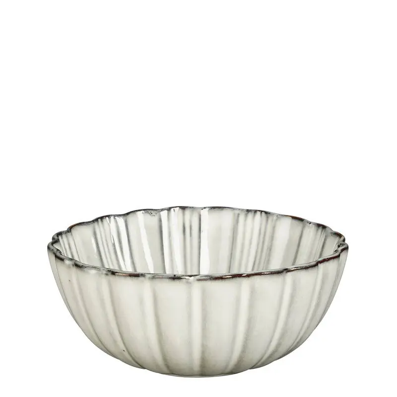 Mica Decorations Corfu Schaal - H9 x Ø17 cm - Keramiek - Grijs Lage Kosten