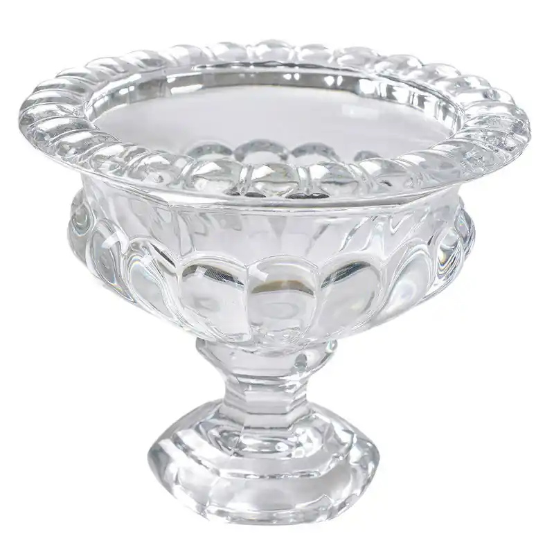 Superprijs Clayre & Eef Fruitschaal Ø 19x15 cm Transparant Glas