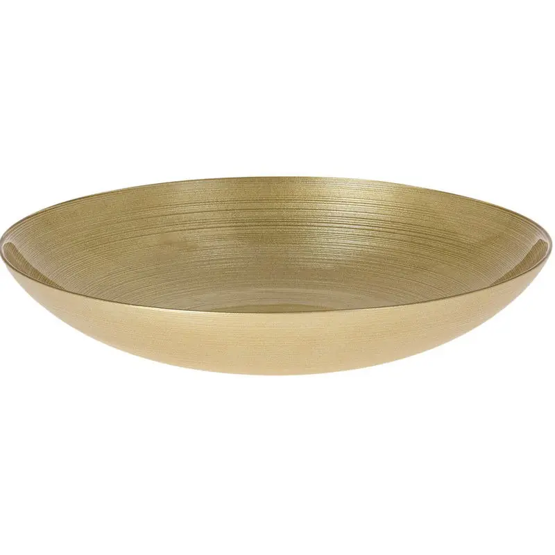 Fruitschaal - D30 cm - goud - glas - rond - decoratie schaal - Fruitschalen Exclusieve Aanbieding