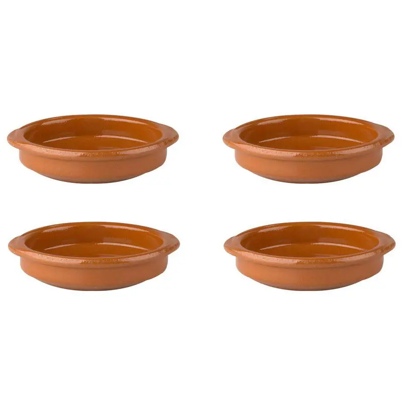 Populair Tapas Schaaltjes - 4x - terracotta - ovenbestendig - ovenschaaltjes - Serveerschalen