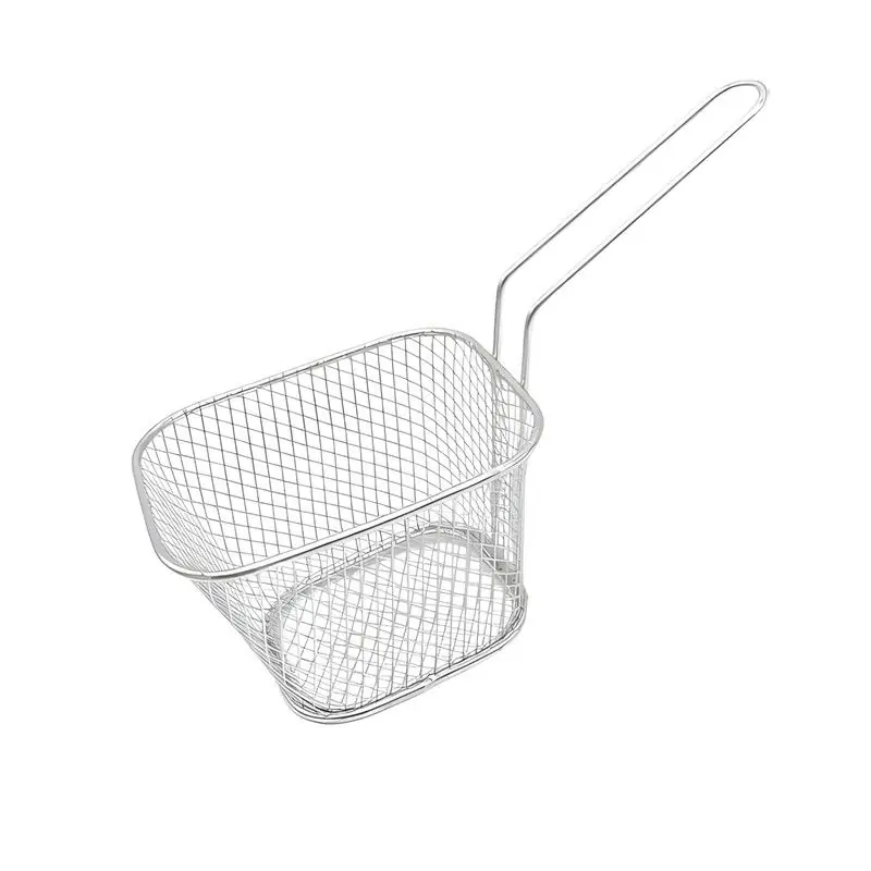 Lage Kosten Frietmandje - 15x8 cm - metaal - snack serveer mandje - serveerschaal - Serveerschalen