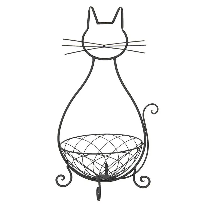 Clayre & Eef Decoratie schaal Kat 31x25x55 cm Bruin IJzer Fabrieksprijs
