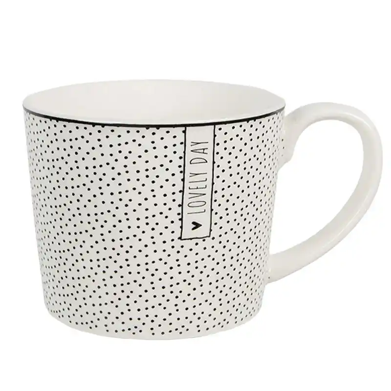 Clayre & Eef Mok 275 ml Wit Keramiek Stippen Origineel