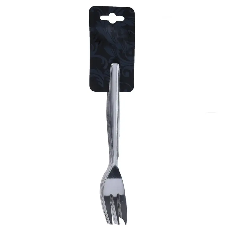 Modern Excellent Houseware Taart/gebak vorkjes - 6x stuks - zilver - RVS - 12 cm - verjaardag/feest vorkjes - Vorken