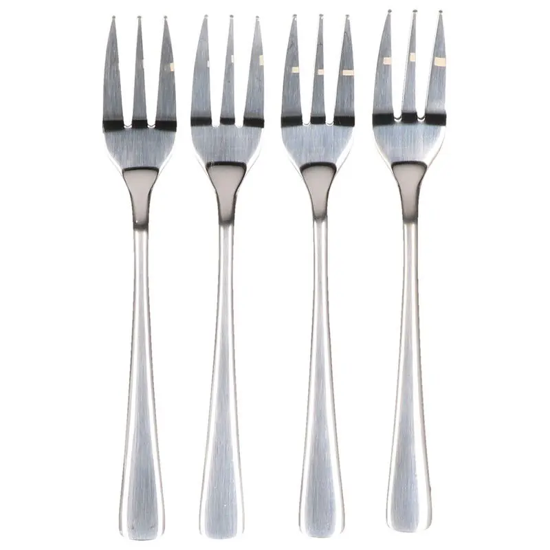Alpina RVS gebakvorkjes - set van 4x - zilver - 15 cm - RVS - Vorken Groothandel