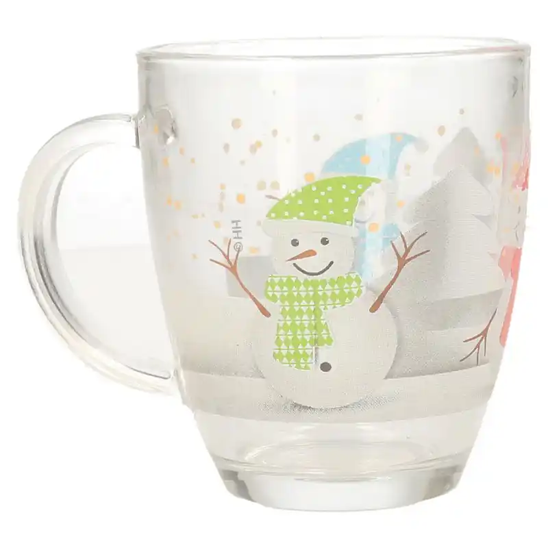 Bestel Nu Kerst mok/beker - met sneeuwpop - glas - 300 ml - Bekers