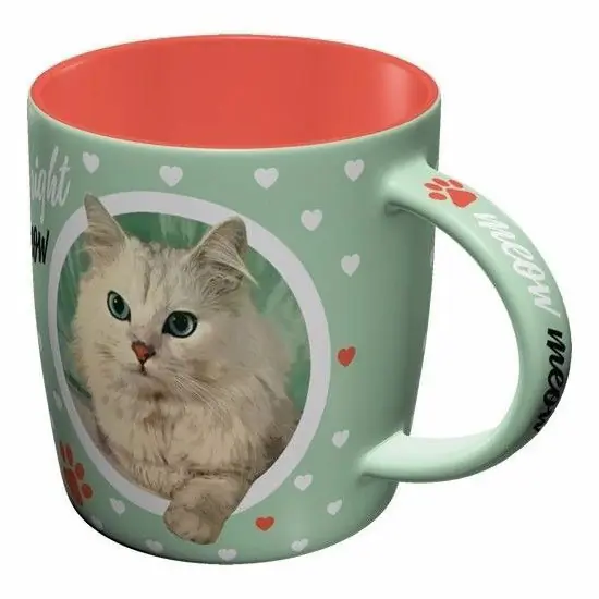 Beker - katten liefhebber - 330 ml - poezen mok - keramiek - Bekers Betrouwbaar