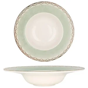 Ambachtelijk By Bone Pastabord - Rome - Porselein - 25 cm (400cc) - set van 2