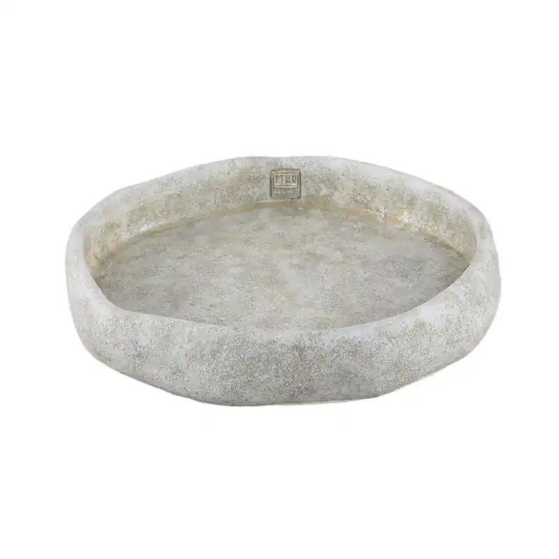 PTMD - Schaal Yadin - Wit - 35x35x6cm Koopje