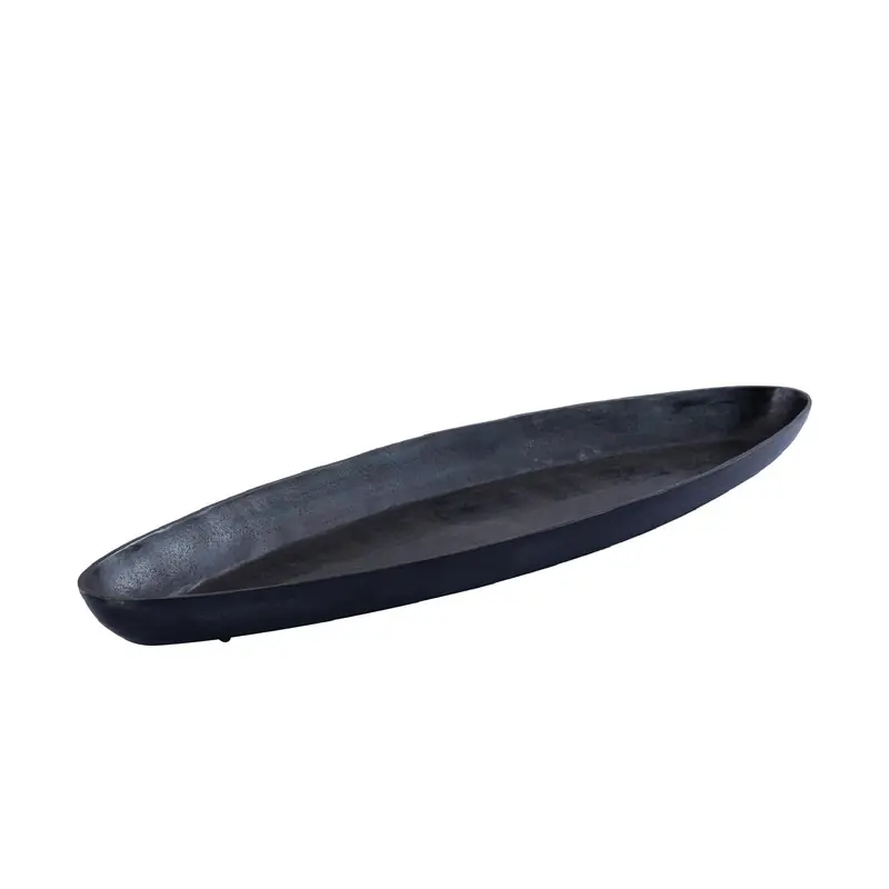 PTMD - Schaal Yaren - Zwart - 88x29x6.5cm Ambachtelijk