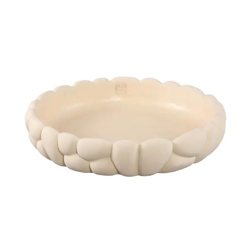 PTMD - Schaal Mikay - Wit - 50x50x10cm Favoriet
