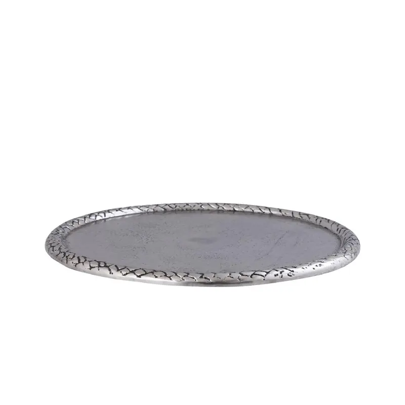 PTMD - Schaal Fahdi - Zilver - 30x30x2.5cm Modern