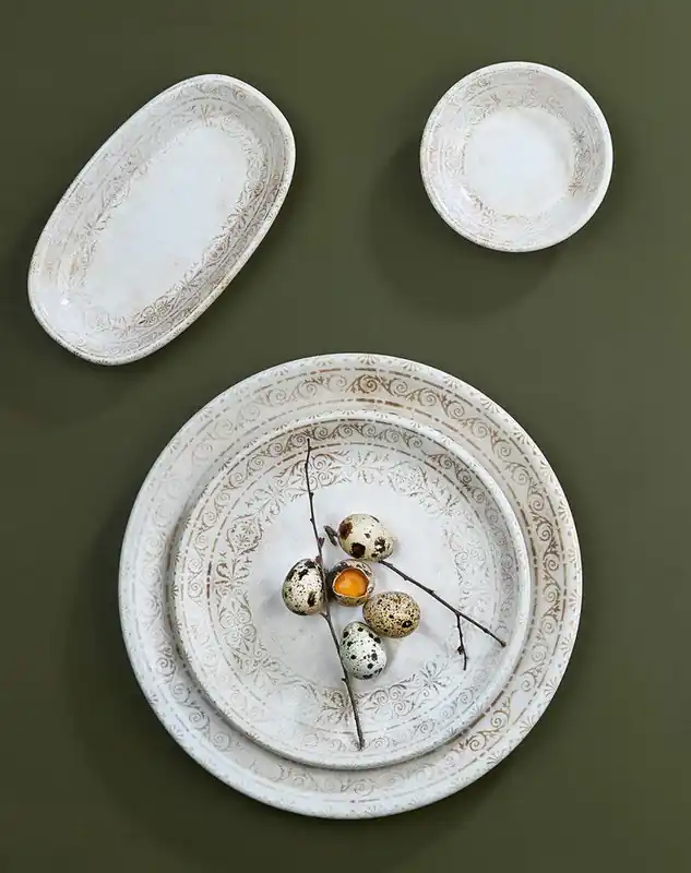 Geld-Terug-Garantie By Bone Diepbord - Antico - Porselein - 23 cm (1000cc) - set van 6