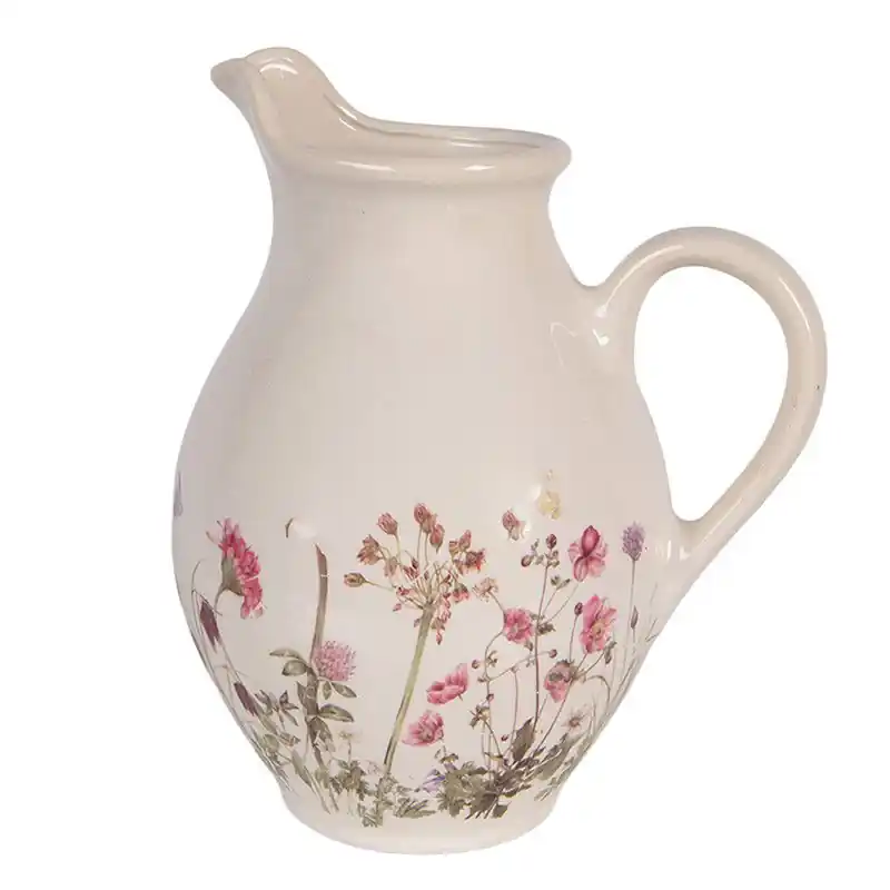Clayre & Eef Decoratie Kan 21x16x25 cm Beige Keramiek In De Mode