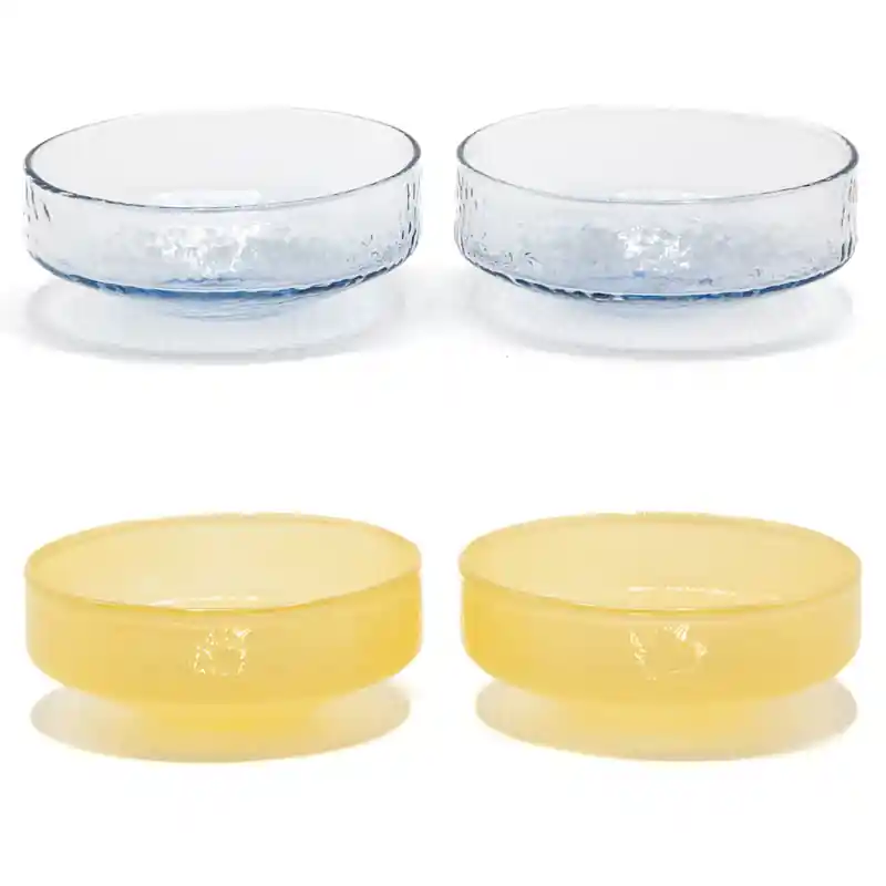 Goedkoop Schaaltje Claude | set van 4 | blauw / topaas