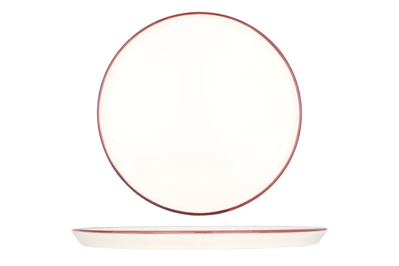 Bonna Dinerbord - Linea Burgundy - Porselein - 28 cm - set van 6 Lage Kosten