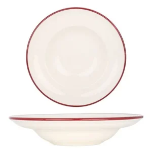 Bonna Pastabord - Linea Burgundy - Porselein - 27 cm (400cc) - set van 2 Modern