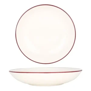 Bonna Diepbord - Linea Burgundy - Porselein - 23 cm (1000cc) - set van 6 Koopje