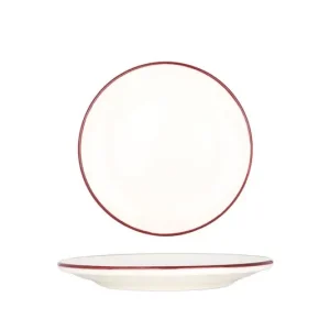 Bonna Dessertbord - Linea Burgundy - Porselein - 15 cm - set van 6 Koop Vandaag