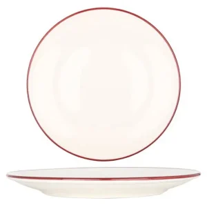 Bonna Dinerbord - Linea Burgundy - Porselein - 27 cm - set van 6 Koopje